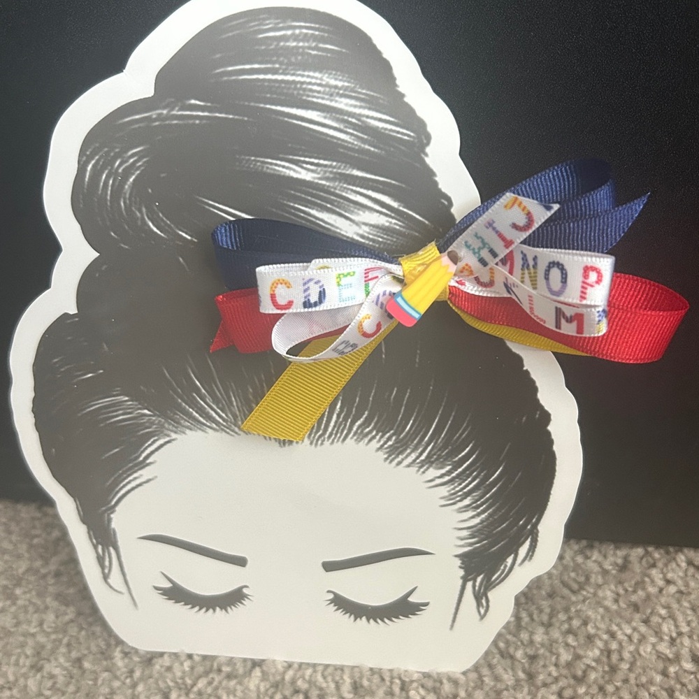 Colorful Alphabet Hair Bow for Kids